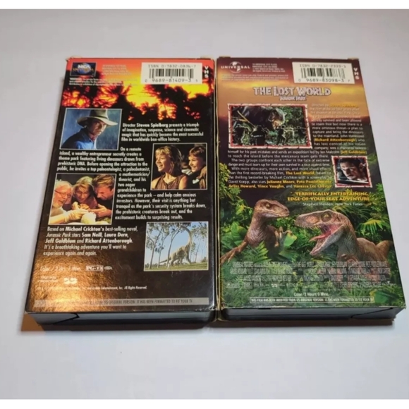 Lot of 2 VHS tape 1994 Jurassic park 1997 The lost world - Picture 2 of 13